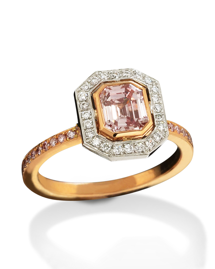 Natural Fancy Pink Diamond Ring