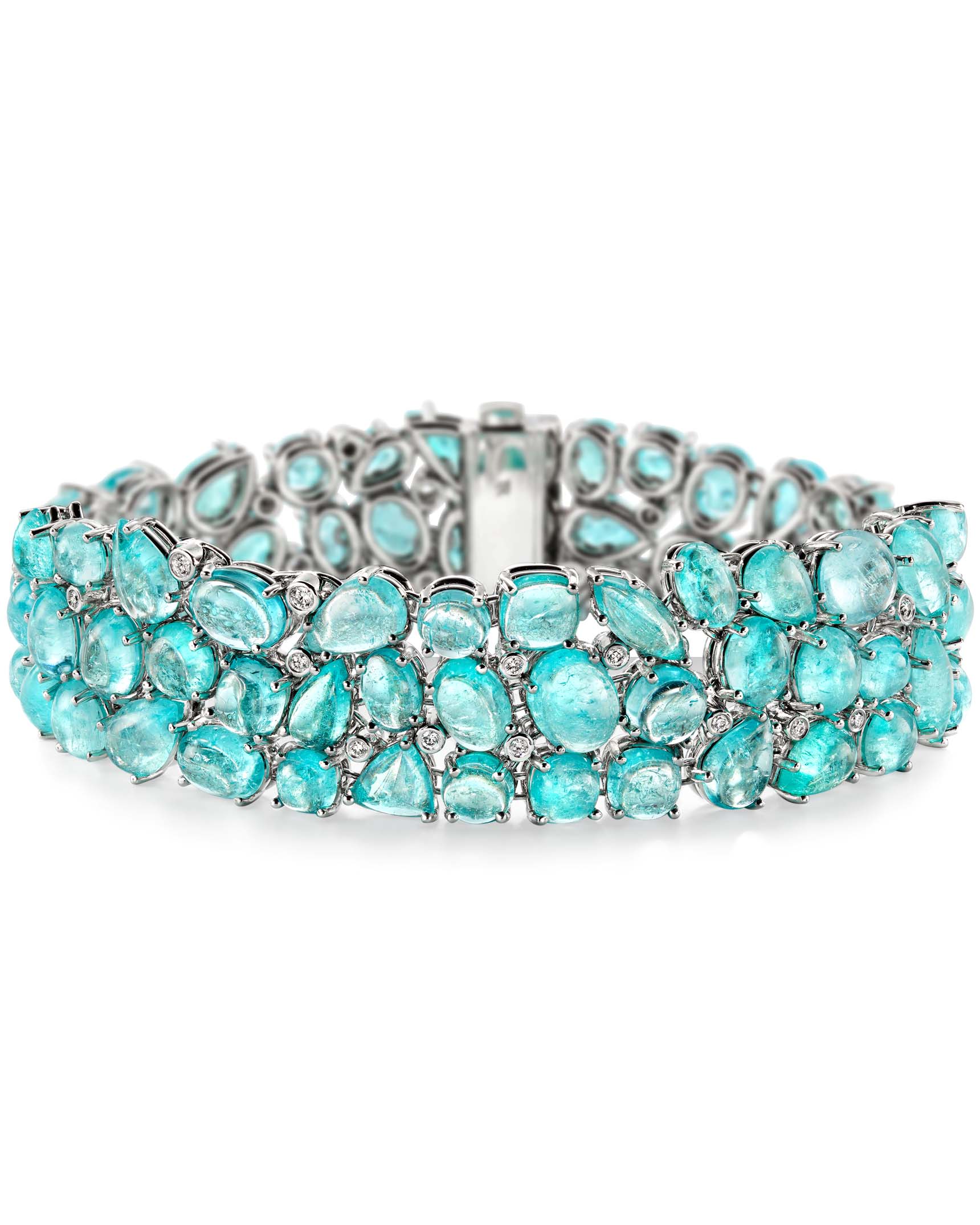 Extremely Rare Brazilian Paraiba Tourmaline Bracelet