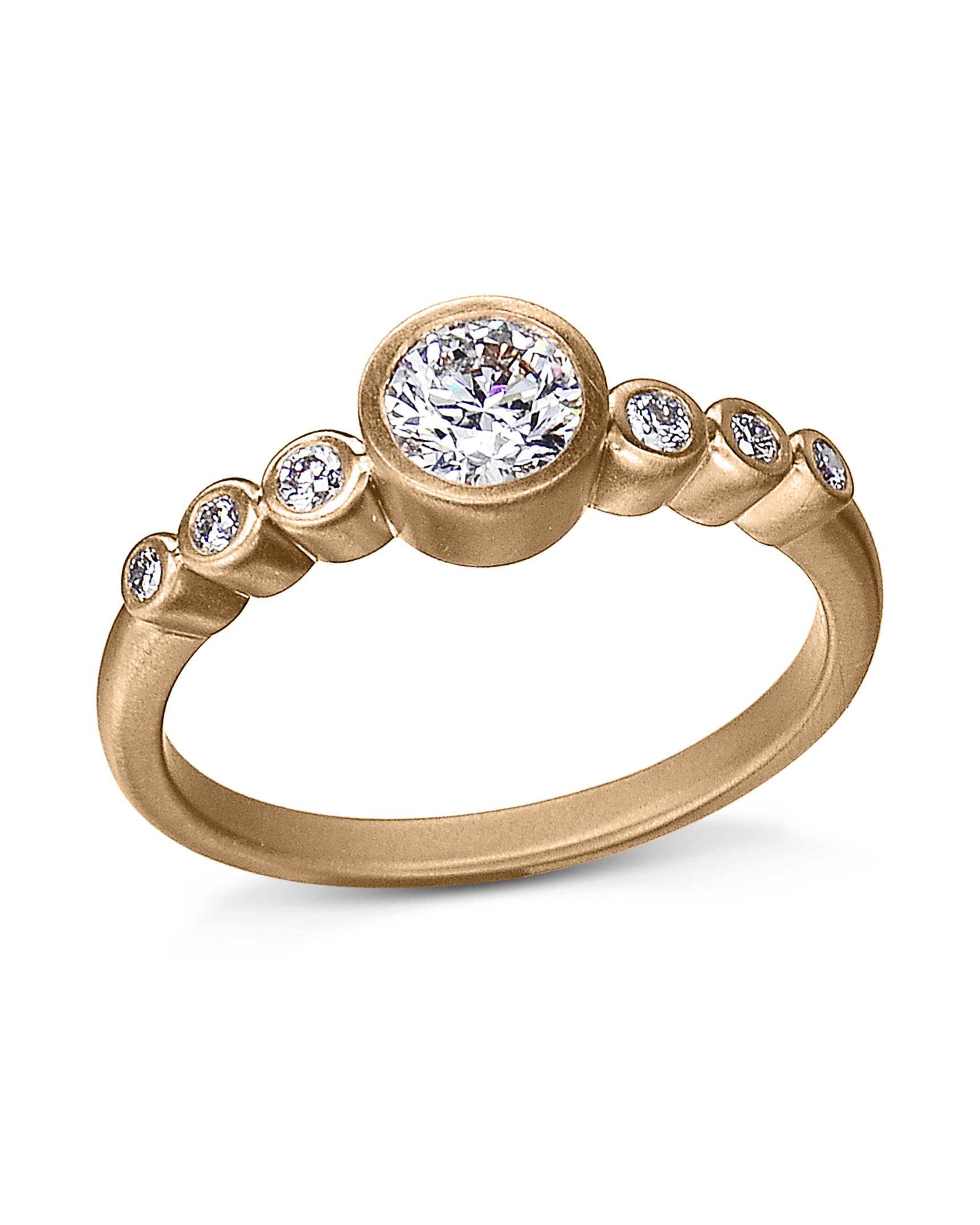 7-Stone Diamond and Rose Gold Ring